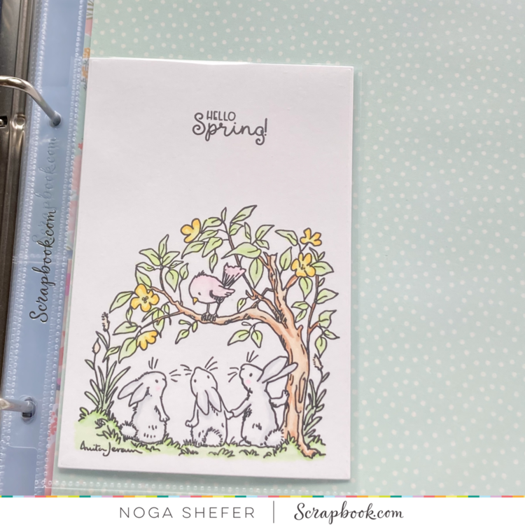 A pocket card for spring