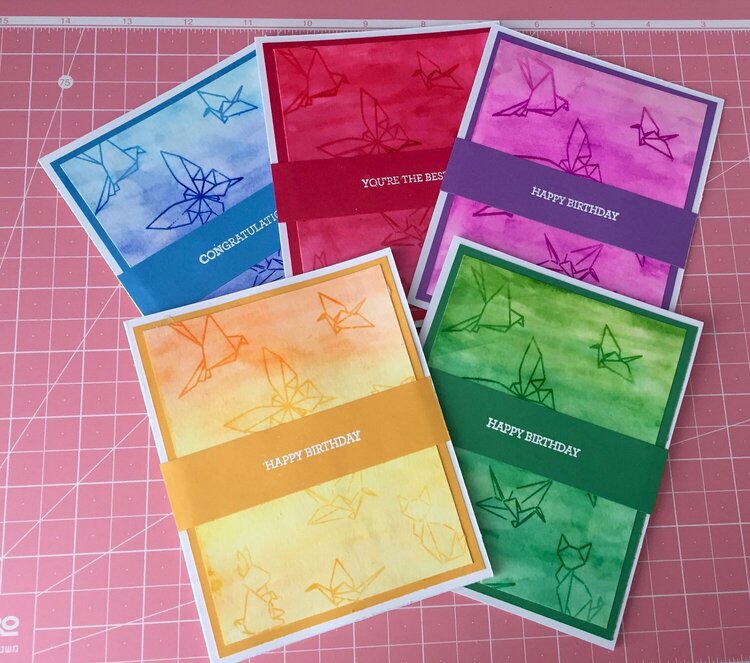 Watercolor cards set