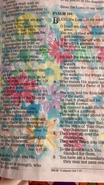 Floral Bible page