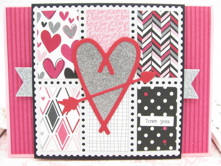 Valentine&#039;s Day Heart &amp; Arrow Card