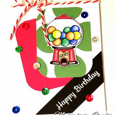 Gumball Machine Birthday Card