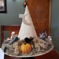 Halloween paper mache witch hat