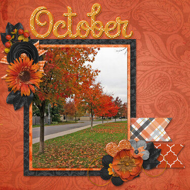 2019 Center Fold 8.5 x 11 Calendar - Perfectly Pumpkin