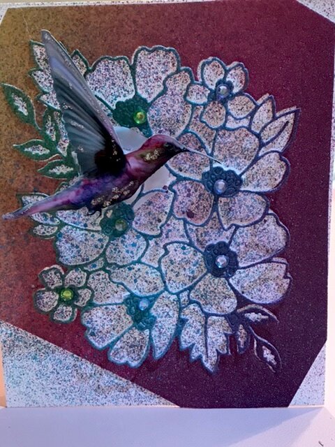 Thank you card with handmade hummingbird by ReneaBouquets
