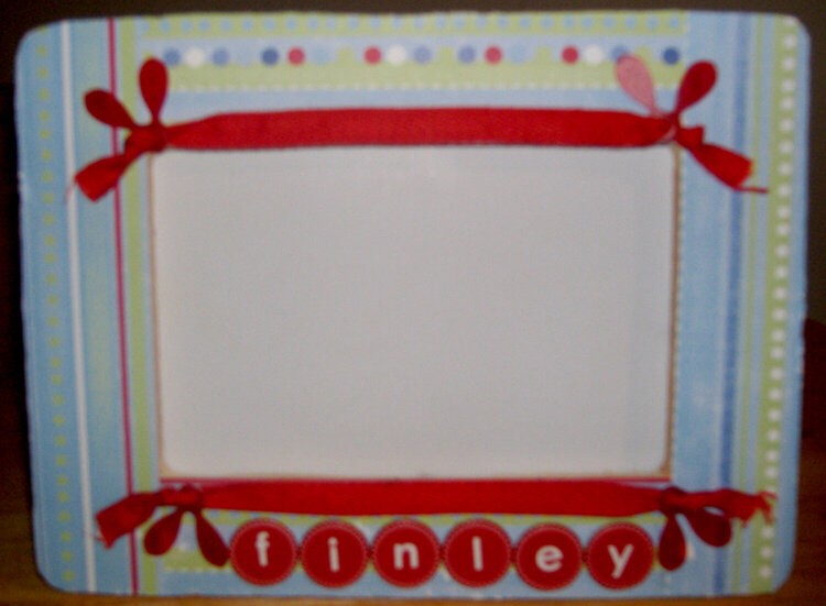Altered Picture Frame for Baby