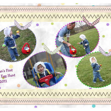 Loghan&#039;s first Easter Egg Hunt