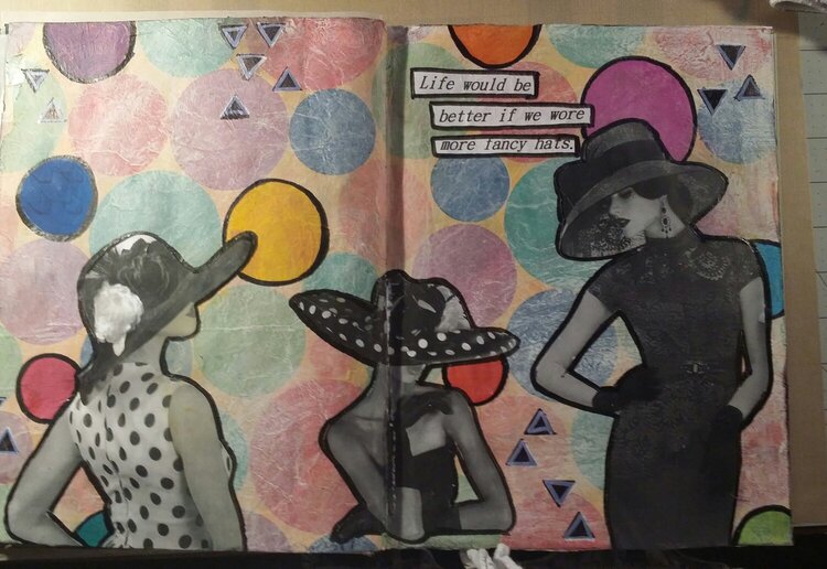 Art Journal Page: Fancy Hats