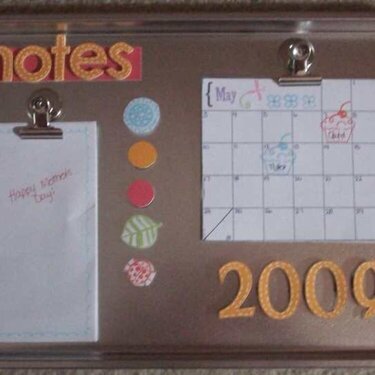 Cookie Sheet Calendar/Note Board