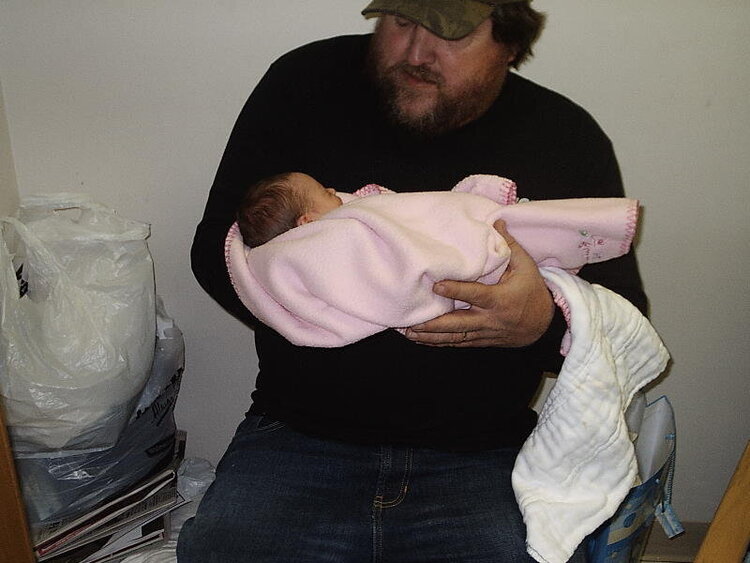 this is paw paw holding the baby