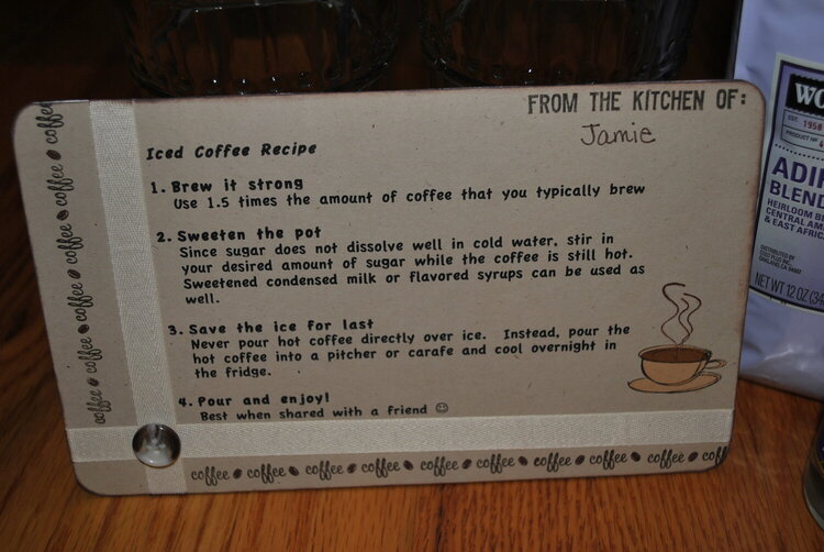 Iced Coffee Recipe Card