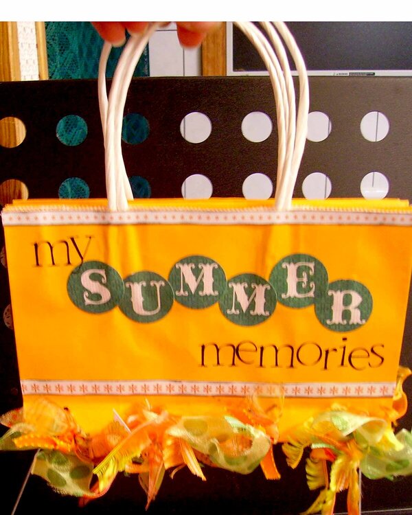 Summer Memories Bag book cover page