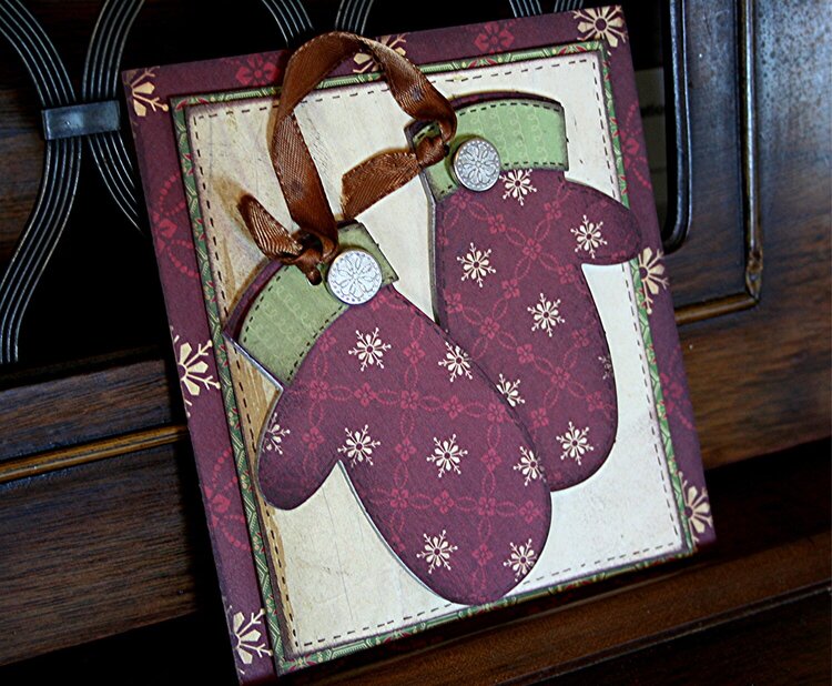 Winter Mittens card  *Cosmo Cricket*