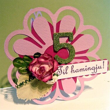 Girly flower card