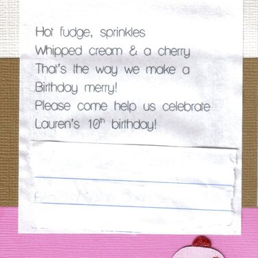 Ice cream invitation