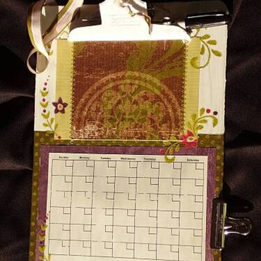 Altered Clipboard Calendar