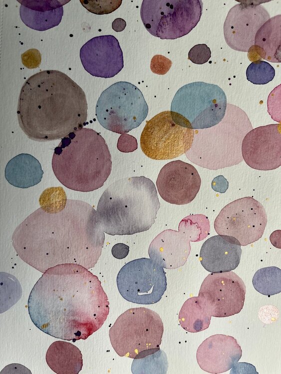 Watercolor dots 1
