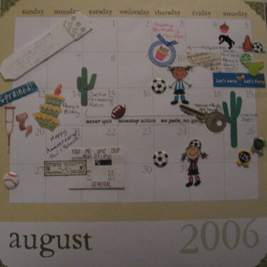 Calendar: August