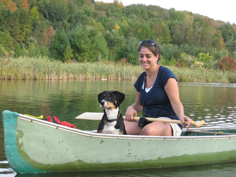 Me &amp; Puppy in Canoe