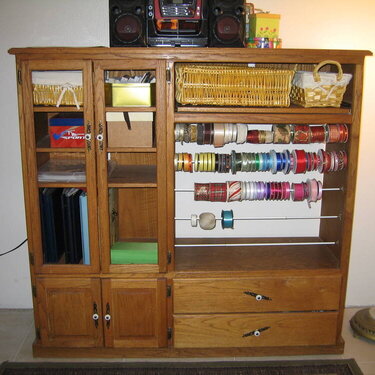 recycled entertainment center