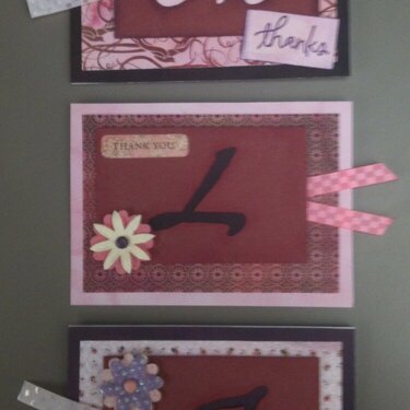 Three Personalized Gift Card holder cards