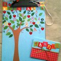 Clipboard and thank you card for a teacher