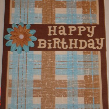 plaid birthday card