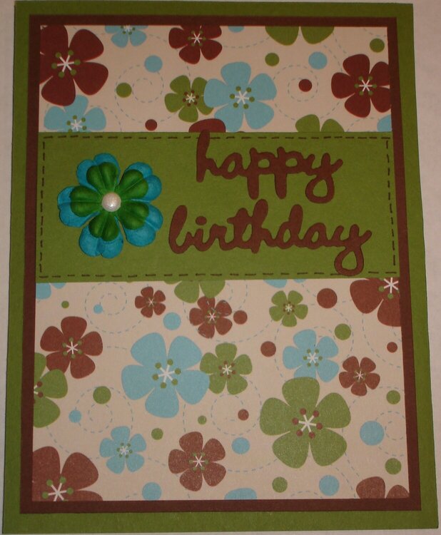 Flower Birthday card