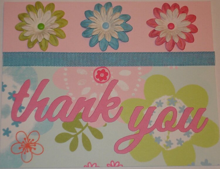 Flower Thank You card