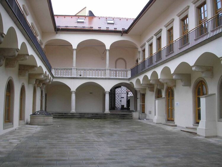 Pretty courtyard near Brno citycenter