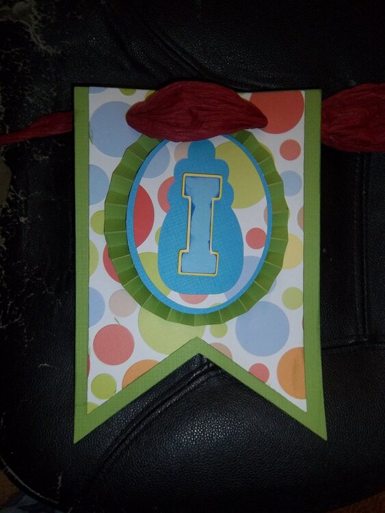 I letter in baby banner