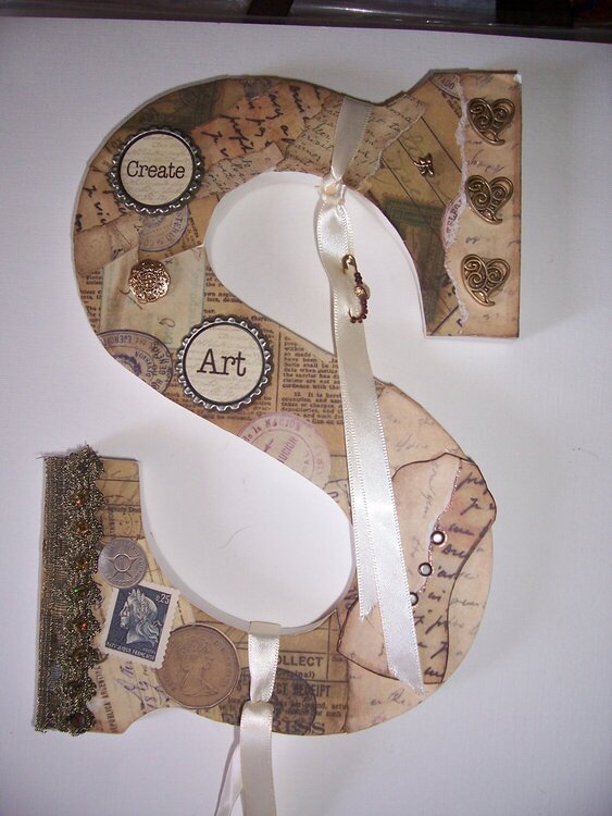 Letter &quot;S&quot; for scrap room