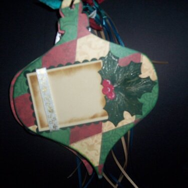 Chipboard Christmas ornament scrapbook album