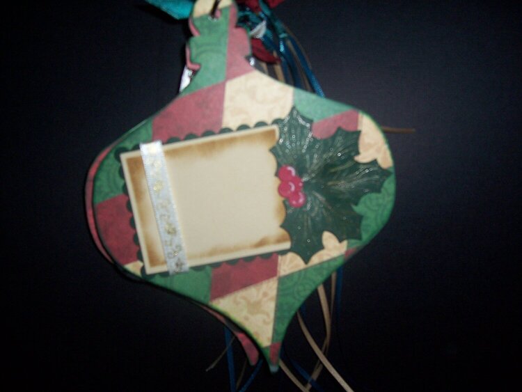 Chipboard Christmas ornament scrapbook album