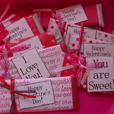 Altered Hershey Bars for Valentine&#039;s Day
