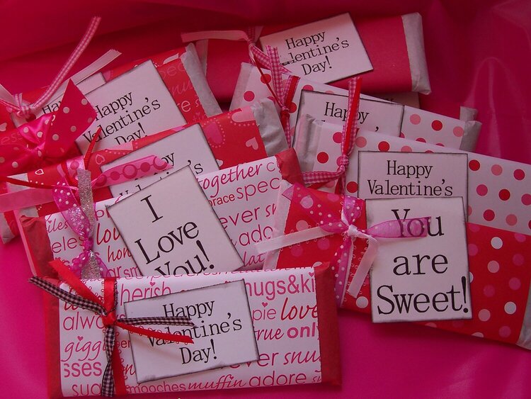 Altered Hershey Bars for Valentine&#039;s Day