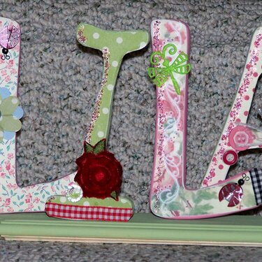 Lila Altered Letters