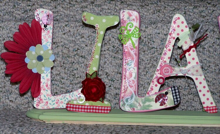 Lila Altered Letters