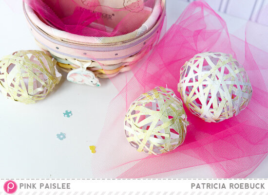 Faux String Eggs | Pink Paislee