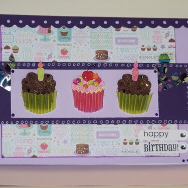 Happy Birthday cupcake card