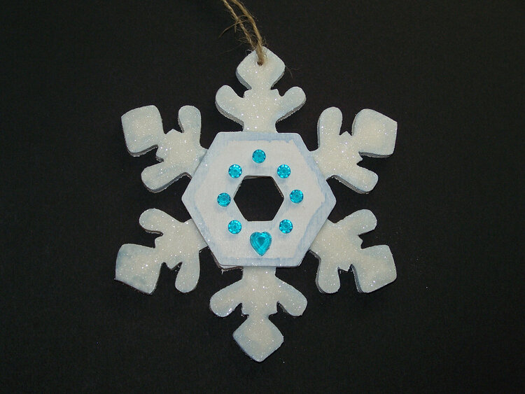 6&quot; altered wooden snowflake