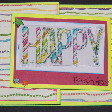 Happy Birthday joy fold card