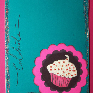 &quot;Celebrate&quot; cupcake card