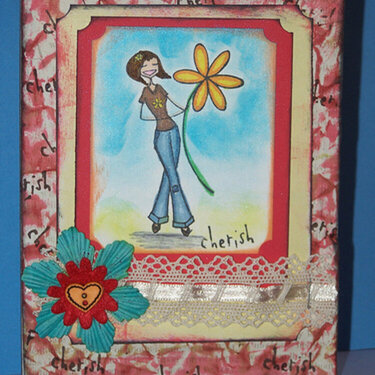 Distressed Daisybella card