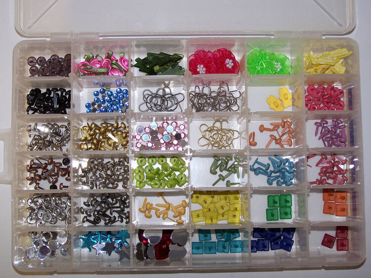 My brad and small embellishment organizer