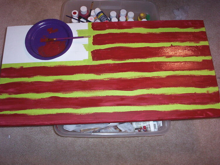 altered toy box~the stripes go on
