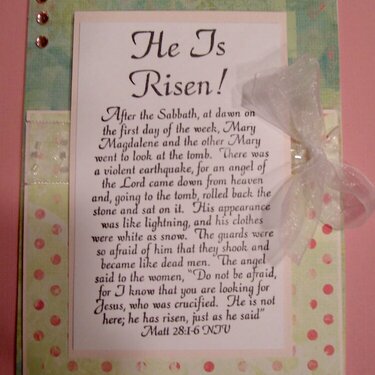 He is Risen ~ Easter Card