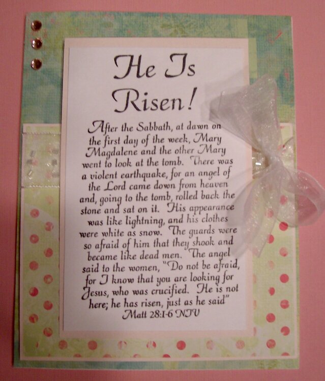 He is Risen ~ Easter Card