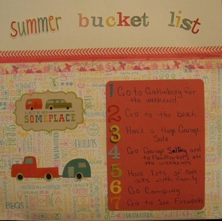 Summer bucket list