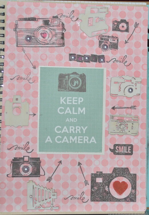 Keep Calm and carry a camera (smash book page)