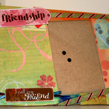 Altered Wooden Frame with Friendship Theme